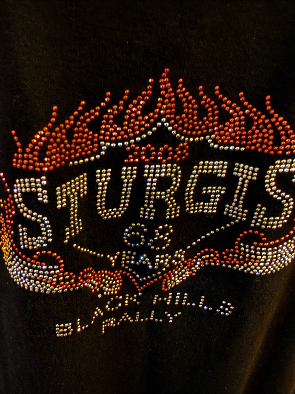 Vintage 2008 68th Anniversary Sturgis Motorcycle Rally Bling TankTop  Bikercore